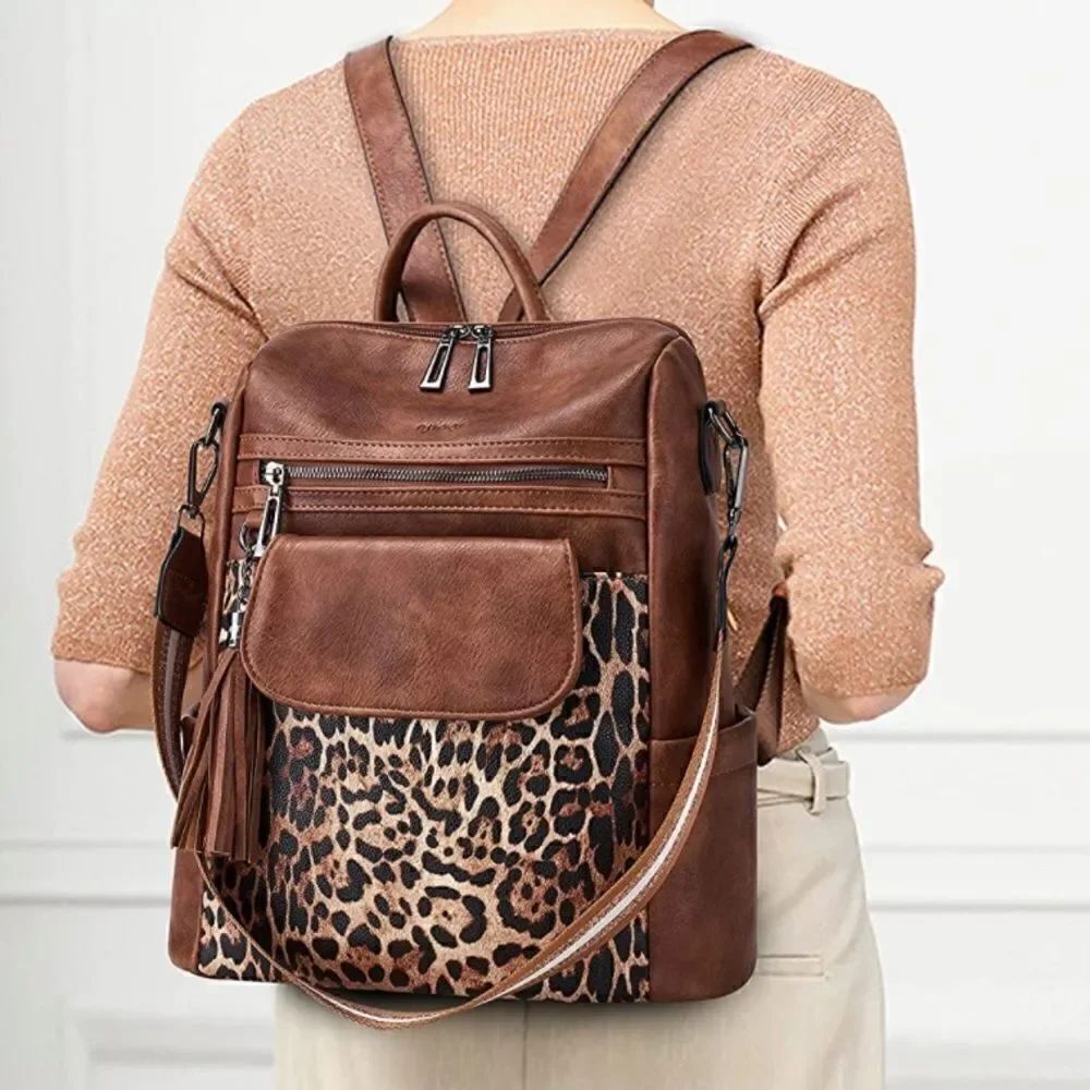 RESTOCKED Leopard Print Backpack - Picture 2 of 5